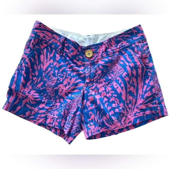 Lilly Pulitzer Callahan Rolling In Grass Zebra Shorts Size 0 - Picture 4 of 10